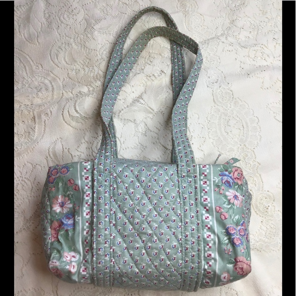 Vera Bradley Floral Travel Bag - Green and Pink